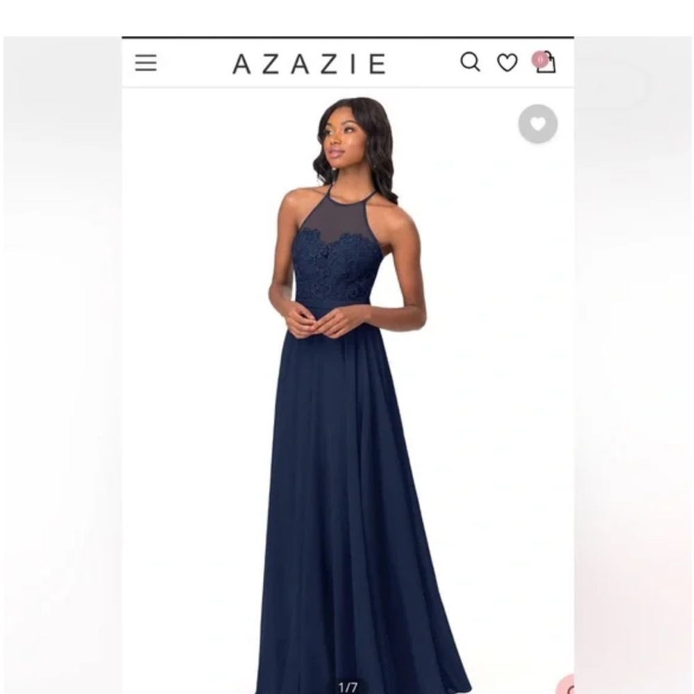 Azazie Kinsey Dark Navy Formal Dress